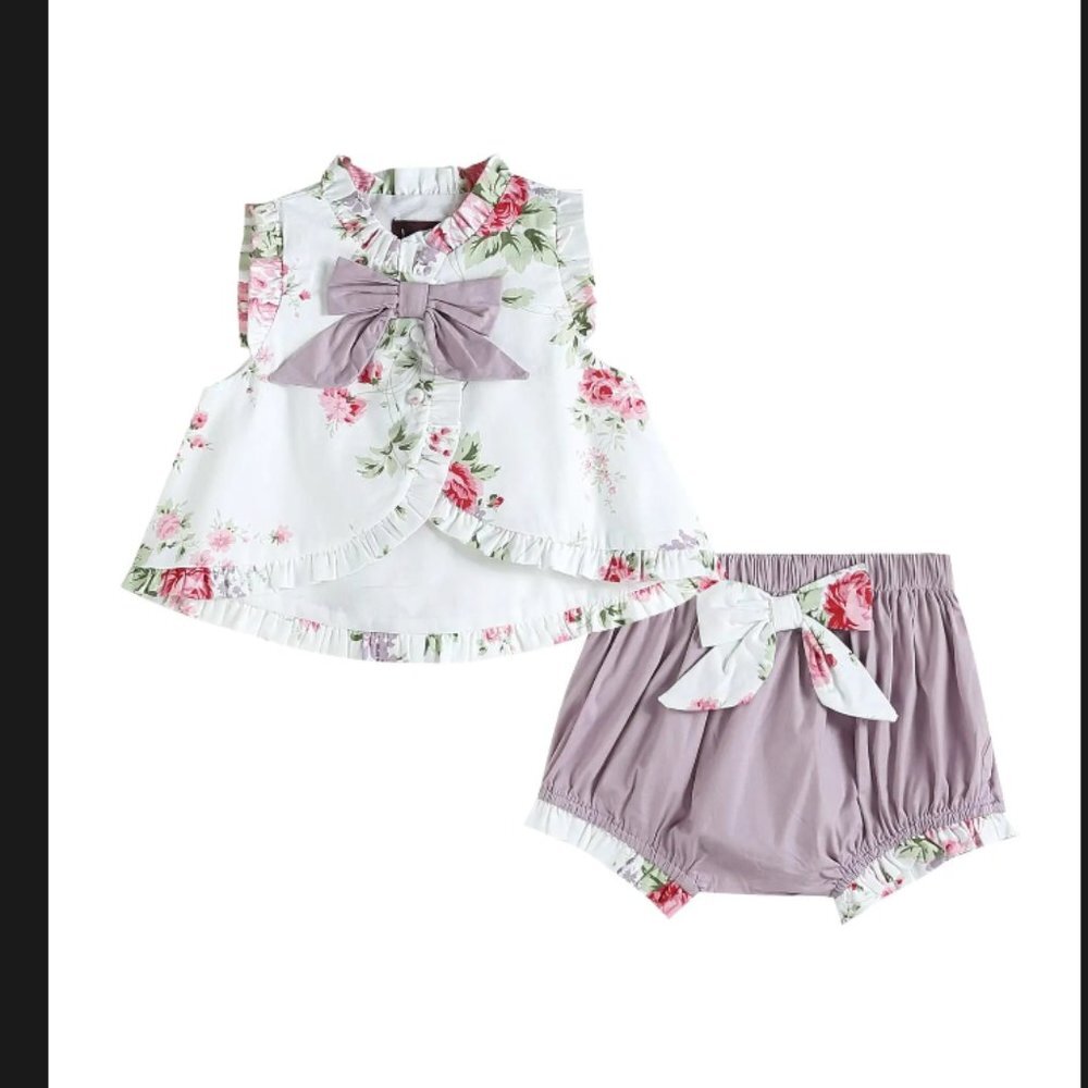 Ruffles & Bows Top + Bloomer Set